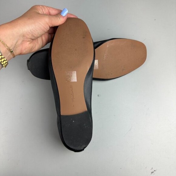 Madewell The Greta Ballet Flat in True Black - Picture 7 of 7